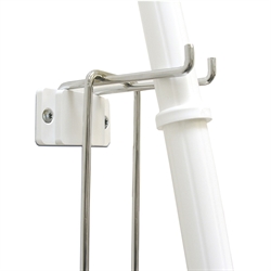 Toiletbørste hvid 72 cm med holder og vægophæng - ophæng