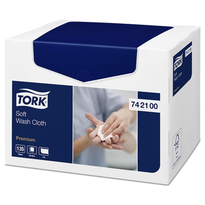 Tork Premium Soft vaskeklude 1-lags