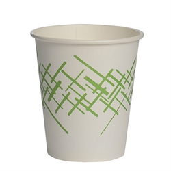 Kaffebæger pap med grøn mønster 25 cl.