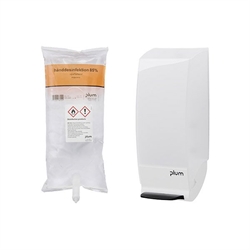 Combi-Plum dispenser manuel hvid plast 1 liters + SPRIT