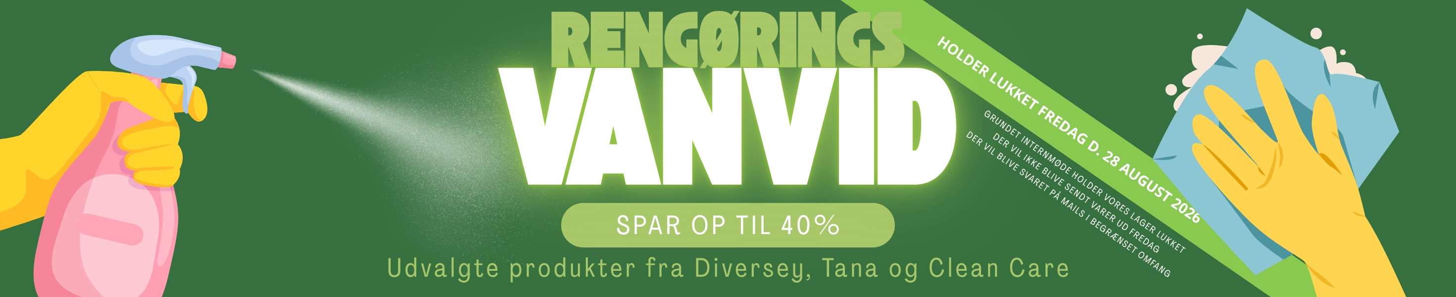 Forside banner - Tilbud på alubakker, termokasser, lys, servietter, duge, chokolade og kaffe m.m.!