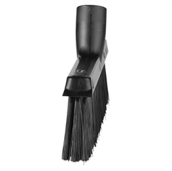 Fejebakkekost Vikan 25cm sort medium med vinklet gevind forfra