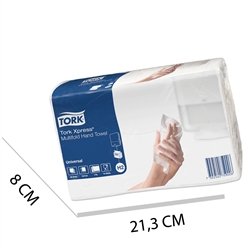 Tork Xpress Z-fold Håndklædeark 2 lags. 8 x 21,3 cm