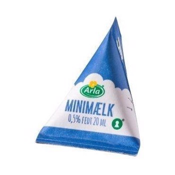 Arla Minimælk 0,5% fedt 20 ml. trekant 100 stk.