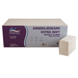 Pristine M-fold Håndklædeark 3-lags ekstra soft 2500 ark