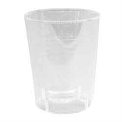 Snapseglas 2/4 cl. plast