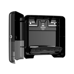 Dispenser Håndklædeark Tork Xpress Multifold H2 Mini Plast Sort åben