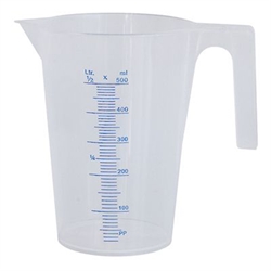 Målebæger blød plast 1/2 ltr.