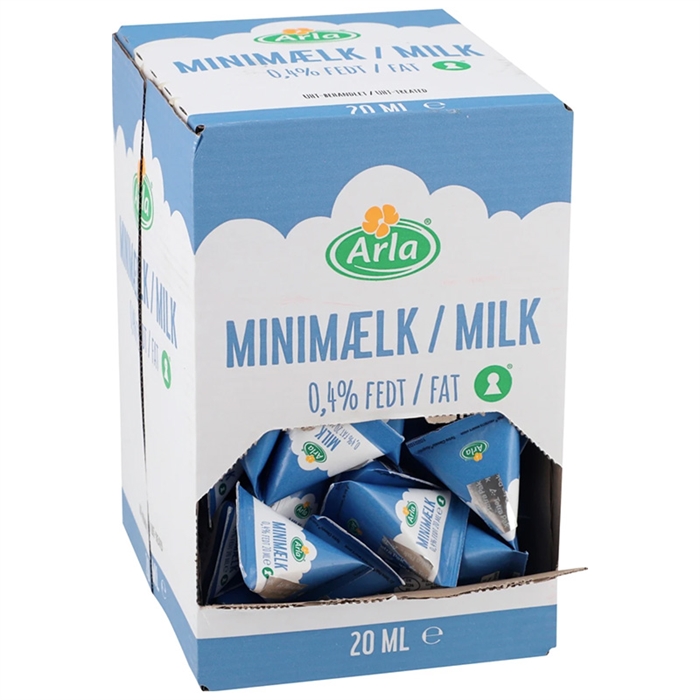 Arla Minimælk 0,4% fedt 20 ml. trekant