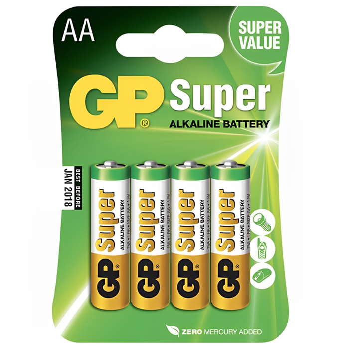Batterier AA til dispenser 4pak