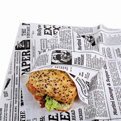 Sandwichpapir Old News 370x500 mm.