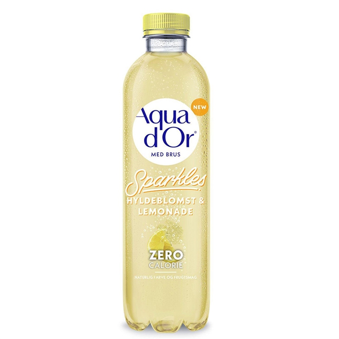 Mineralvand Aqua d\'Or Sparkles Hyldeblomst/Lemon 0,5 ltr.