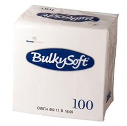 BulkySoft serviet 2-lags 24x24 cm. Hvid