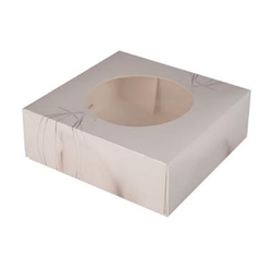 Kageæske hængslet låg S-Line 230x230x80mm hvid/grå