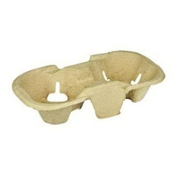Kopholder bakke pap til 2 bægre 21x11x4 cm natur