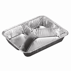 Alubakke 3-rum 210/290/490 ml 227x178x39 mm