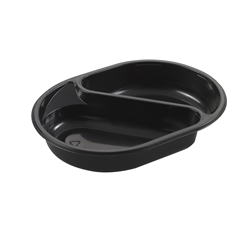 Bakke 2-rum 395/500 ml 238x176x40 mm Oval PP Sort