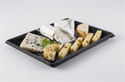 Bakke Zen Tapas 1-rum Rektangulær 1134ml L320xB250xH20mm RPET Sort