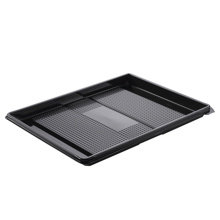 Bakke Zen Tapas 1-rum Rektangulær 1134ml L320xB250xH20mm RPET Sort