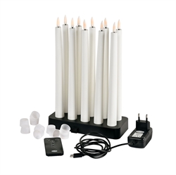 LED Antiklys genopladelige hvid 10 stk