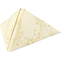 Dunilin serviet 40x40 cm Star Shine Cream foldet til pyramide