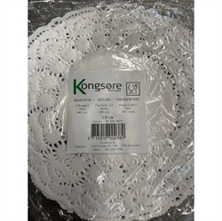 Kagepapir rund 19 cm. Kongsøre