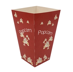 Popcornbæger rød med popcorn 0,7 ltr.