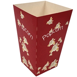 Popcornbæger Rød med popcorn 1,4 ltr.