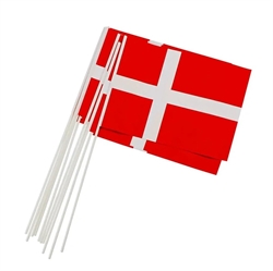 Flag A5 på plastpind Dannebrog 20x40cm Papir/Plast Rød/Hvid