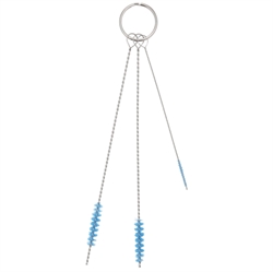 Rensesæt med 3 børster Ø2. Ø5. Ø6 mm Blød Blå