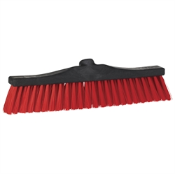 Flisekost 440 mm medium sort/rød