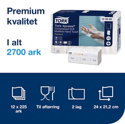 Tork Xpress Soft Multifold H2 håndklædeark 2700 stk guide