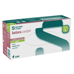 Latexhandske pudderfri str. L hvid 100 stk.