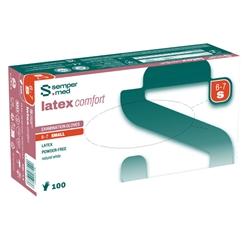 Latexhandske pudderfri str. S hvid 100 stk.